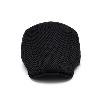 Men's Breathable Mesh Flat Cap – Adjustable Newsboy Ivy Beret Summer Hat