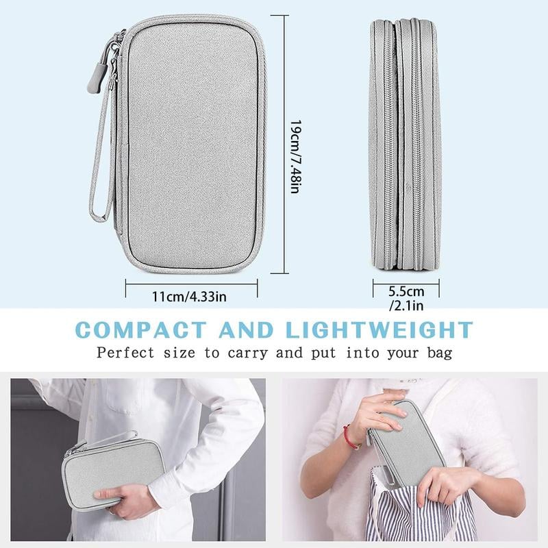 🔥50% OFF Today Only – Cable Organizer Bag, Double Layer Travel Pouch for Chargers, Cords & Tech Accessories