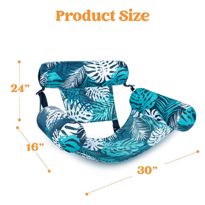 50% OFF NOW! 🌴 Inflatable Floating Chair – Tropical Leaf & Ultra-Light 260g 🌊